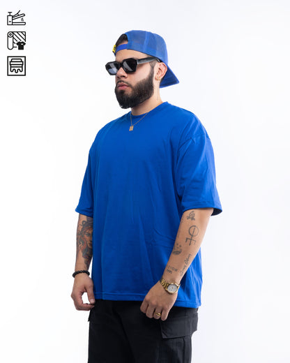 POLERA// OVERSIZED FIT//AZUL REY