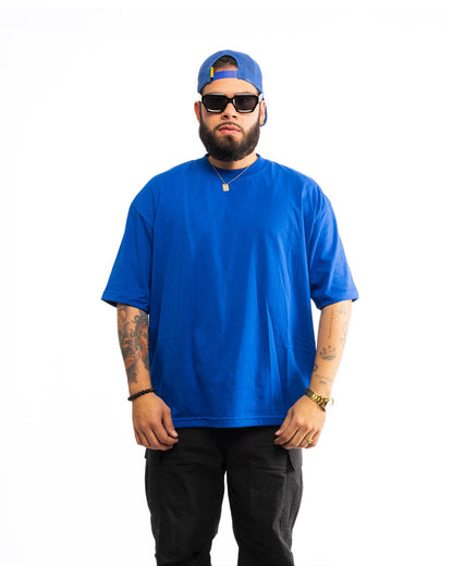 POLERA// OVERSIZED FIT//AZUL REY