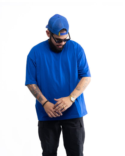 POLERA// OVERSIZED FIT//AZUL REY